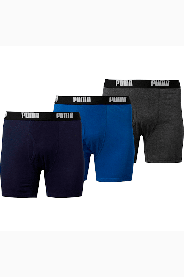 PUMA Boys' 3 Pack Cotton Boxer Brief, Blue/Grey/Orange, Small : :  Clothing, Shoes & Accessories